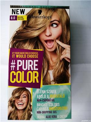 Vopsea de par permanenta Schwarzkopf Pure Color 8.0 True Blond, 142.5 ml Pret 5 Lei
