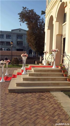 Porumbei, Stalpisori, Covor Rosu, Decoratiuni Nunta - imagine 5