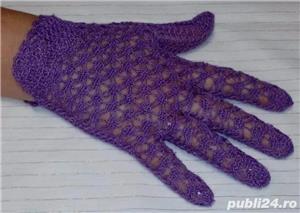 Manusi crosetate manual - model unicat, diverse culori - imagine 3