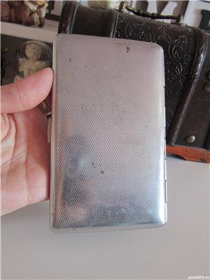 cadou rar tabachera vintage, port-tigaret, anii'60,gravura harta UK - imagine 3