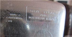 cadou rar tabachera vintage, port-tigaret, anii'60,gravura harta UK - imagine 4