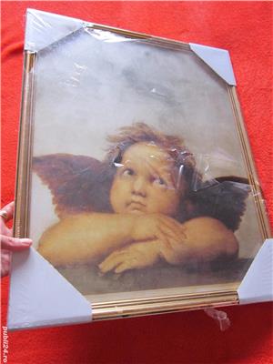 cadou rar Inger de Rafael din Madonna Sixtină tablou rama lemn,sigilat