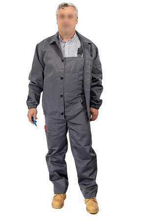 Costum salopeta de lucru (produs nou) din tercot,  2 piese, bluza + pantalon cu pieptar - imagine 6