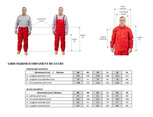 Costum salopeta de lucru (produs nou) din tercot,  2 piese, bluza + pantalon cu pieptar - imagine 8