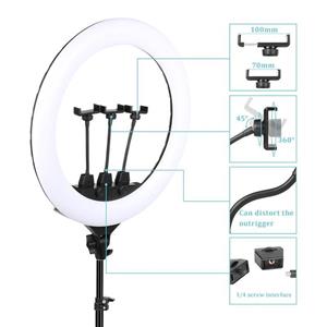 Lampa circulara led 47cm telecomanda  Ring Light  circulara makeup intagram tiktok - imagine 3