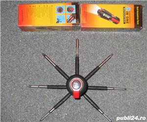 Scrumiera auto birou masa neagra cu bec led albastru. Livrare gratis in Bucuresti  - imagine 5