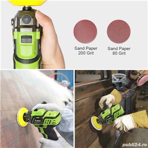 Masină de polișat auto Huepar PS08 cu acumulatori 12V, cu viteză de până la 2800 RPM la lustruit și  - imagine 8