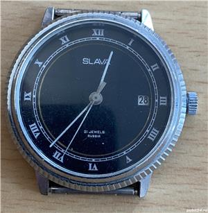 Ceas Slava mecanic cromat barbatesc
