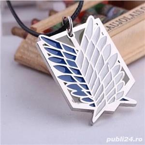 Pandantiv Colier Lantisor Medalion   Anime ATTACK ON TITAN