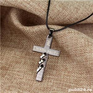 Lant Lantisor Pandantiv Cruce Death Note Anime Manga cu snur - imagine 3