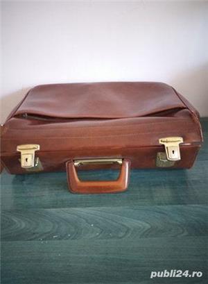 Servieta din piele naturala vintage