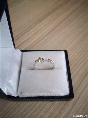 Inel aur alb cu diamant