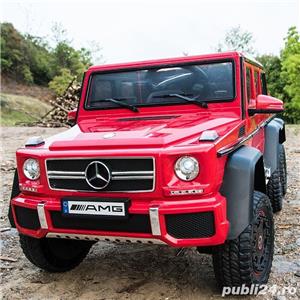 Masinuta electrica pentru copii Mercedes G63 6x6 Premium 180W #RED - imagine 2