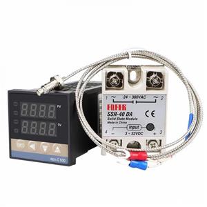 Controler REGULATOR TEMPERATURA termostat digital 220V 300 400 grade cu sonda RELEU 40A REX C100
