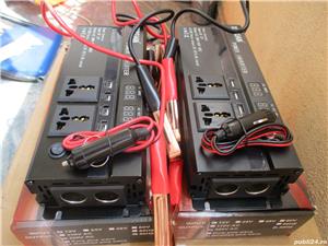 Invertor invertoare auto 24V 500W clesti baterie cablu pentru bricheta auto 24V  - imagine 5