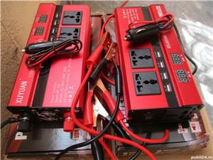 Invertor invertoare auto 24V 500W clesti baterie cablu pentru bricheta auto 24V  - imagine 3
