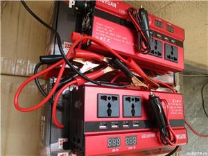 Invertor invertoare auto 24V 500W clesti baterie cablu pentru bricheta auto 24V  - imagine 6