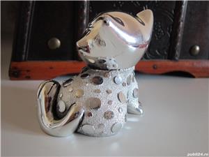cadou rar pisica vintage de colectie,placata argint fabricat Italia - imagine 4