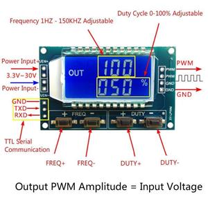 Generator semnal 1hz - 150khz, square digital, tip modul, impuls, pwm LCD