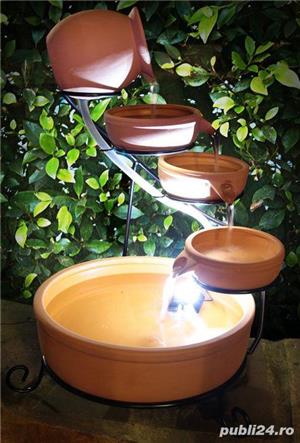 Vand fantani cascada solare de gradina, ornamentale, noi - imagine 3