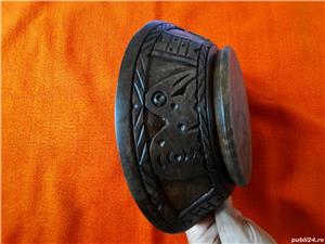 Bowl vechi din lemn exotic - imagine 5