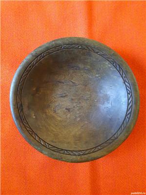 Bowl vechi din lemn exotic - imagine 9