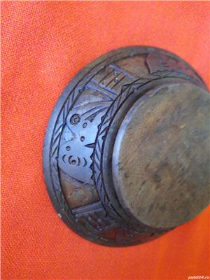 Bowl vechi din lemn exotic - imagine 10