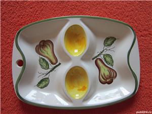 "Mic dejun in 2"-platou colectie,pictat manual, Germania,vintage-cadou inedit