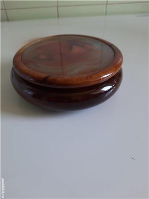 Cutie de bijuterii din lemn si onix - imagine 6