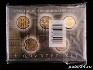 Set monede sua - placate cu aur de 24 karate - imagine 2