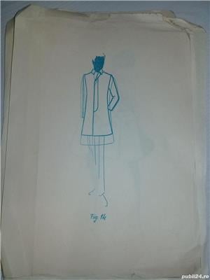 6 planse/schite vechi croitorie/modele rochii,costume,fuste,taioare - imagine 3