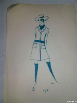 6 planse/schite vechi croitorie/modele rochii,costume,fuste,taioare - imagine 4