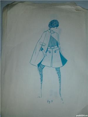 6 planse/schite vechi croitorie/modele rochii,costume,fuste,taioare - imagine 6