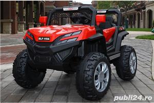 Masinuta electrica 4x4 BJF119A echipata cu scaun TAPITAT #RED