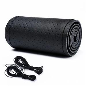 Husa volan piele naturala de vitel perforata cu ac si ata snur premium - imagine 10