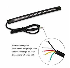 Banda LED Stop si Semnalizare Moto, Motocicleta, Scuter, ATV – 48 LED-uri Flexibila - imagine 6