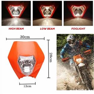 MASCA fata far MOTO universal Enduro Cross KTM Supermoto Steet Fighter Naked DE VANZARE - imagine 2