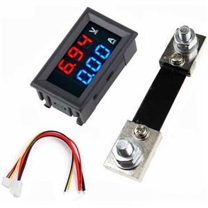 VOLTMETRU si AMPERMETRU auto 0-100V 0-50A 0-100A 100 V 50 A 100 A cu SUNT schema digital ELECTRONIC  - imagine 5