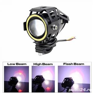 Proiectoare led moto angel eyes cree cu leduri ceata proiector motocicleta atv off road trotineta u7 - imagine 4