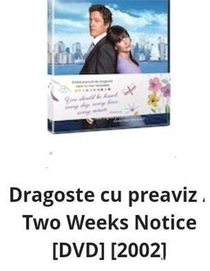 Preaviz de două săptămâni [DVD] [ 2002] Comedie. Pentru un moment de relaxare