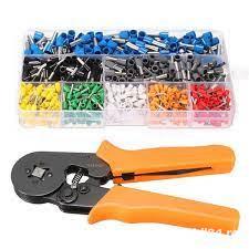 Cleste pentru sertizat pini terminali 0.25-10mm + set cutie 1200 pini ferule