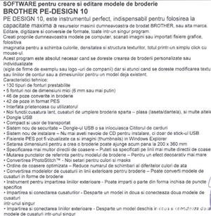 Software pentru creare și editare modele de broderie Brother PE Design 10 - imagine 2