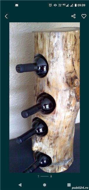 Cuiere, rafturi, lustre, veioze și mese rustice din lemn Rustic - imagine 3