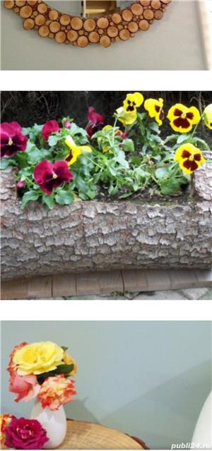 Cuiere, rafturi, lustre, veioze și mese rustice din lemn Rustic - imagine 9