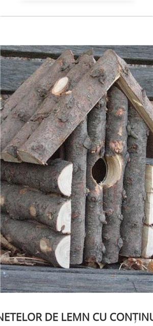 Căsuțe din lemn rustic pt păsărele