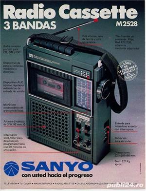 Boombox radiocasetofoane de colectie Sanyo fabricatie Japonia anii '70-'80 - imagine 2