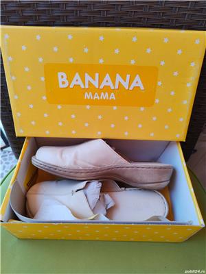 Mocasini Piele "Banana Mama" Noi pt. Doamne (Albi nr. 39)