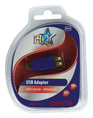 Adaptor micro USB B - USB A HQ SC113 / (1604)