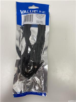 Cablu HDMI - HDMI Micro + Ethernet Valueline VLMP34700B1 / 1m (1621)