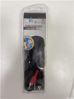 Cablu audio Jack 3,5 - 2x RCA HQ HQB-002-5 / 5m (1622)